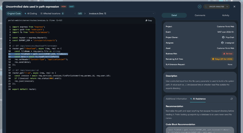 Feature mockup